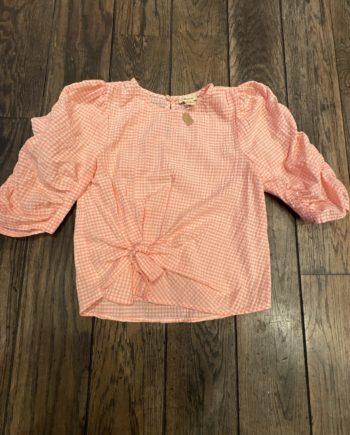 SECOND LIFE | blouse Bellerose vichy corail fluo 10 ans