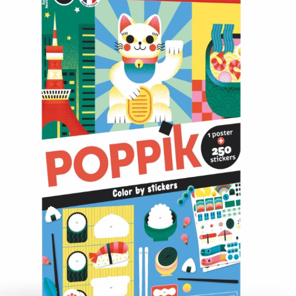 POPPIK | Poster créatif + 270 stickers JAPON (8-99 ans)
