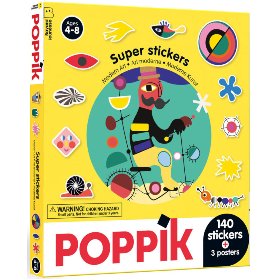 POPPIK | 3 posters + 140 stickers ART MODERNE (4-8 ANS)