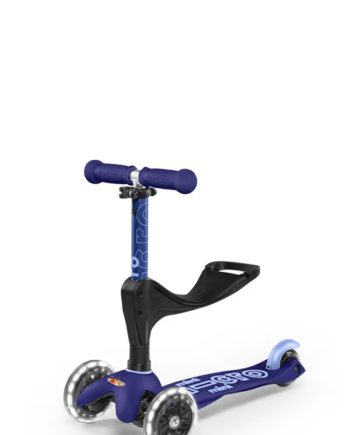 MICRO | TROTTINETTE MINI MICRO DELUXE PUSH LED - TROTTINETTE ENFANT 3 ROUES - 3EN1 - BLEU