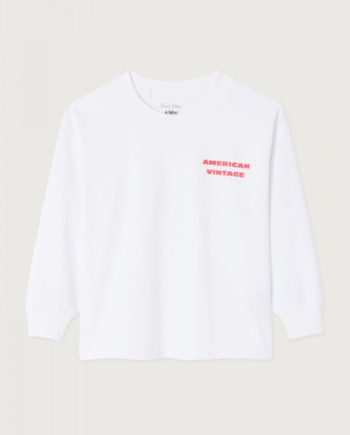 AMERICAN VINTAGE | TSHIRT LONGUES MANCHES FIZVALLEY WHITE