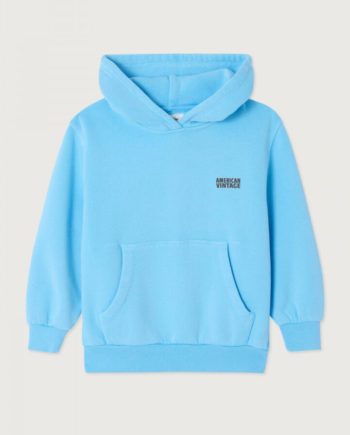 AMERICAN VINTAGE | Sweat enfant Izubird ML CAPUCHE BLEU CIEL VINTAGE