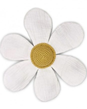 MYUM | hochet fleur Marguerite en crochet en Cotton bio