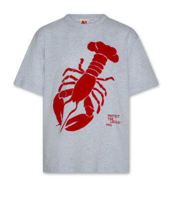AO76 | Silas t-shirt lobster heather light blue