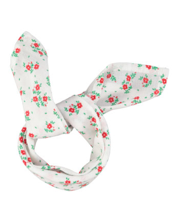 PIUPIUCHICK | bandana | ecru w/ red flowers allover