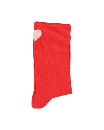 PIUPIUCHICK | socks | red w/ ecru heart