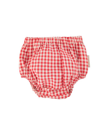 PIUPIUCHICK BABY | baby bloomers | red & ecru checkered