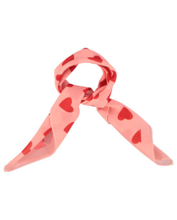 PIUPIUCHICK | silky bandana | pink  w/ red hearts allover