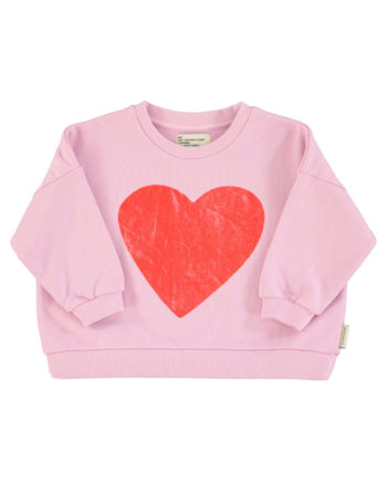 PIUPIUCHICK | sweatshirt | lilac w/ red heart print