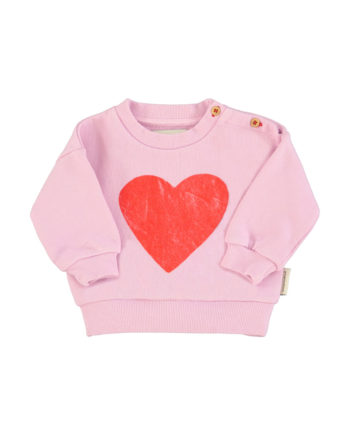 PIUPIUCHICK BABY | sweatshirt | lilac w/ red heart print