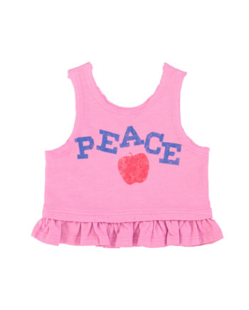 PIUPIUCHICK | top | pink w/ "peace" print