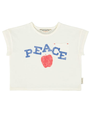 PIUPIUCHICK | t'shirt |ecru w/ "peace" print
