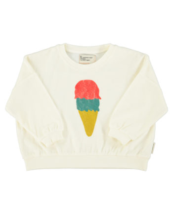 PIUPIUCHICK | sweatshirt | ecru w/ ice cream print