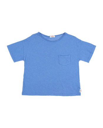 BUHO BCN | POCKET LINEN T-SHIRT OCEAN BLUE