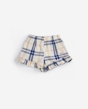 BOBO CHOSES | Fun Tartan ruffled woven shorts