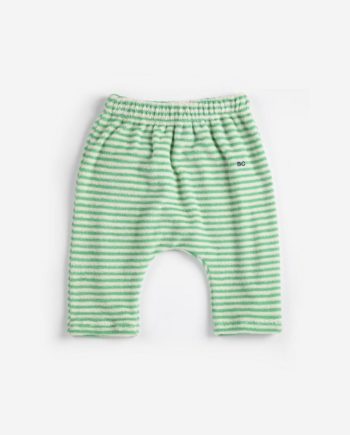 BOBO CHOSES BABY | Green Stripes terry cloth harem pants