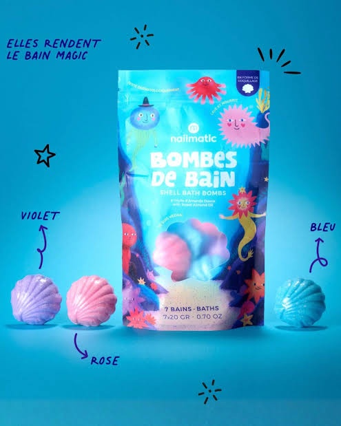 NAILMATIC | sachet de boules de bain coquillages