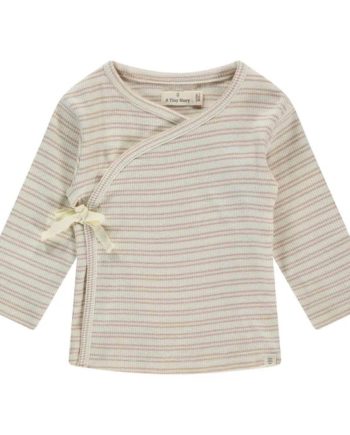 A TINY STORY | T-shirt croisé Nougat rayé