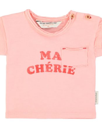 PIUPIUCHICK BABY |  t-shirt Light Pink «  ma chérie » print
