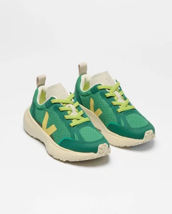 VEJA | CANARY ELASTIC LACES ALVEOMESH EMERAUDE MIMOSA GOLF