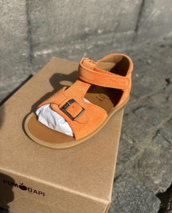 POM D’API | POPPY EASY CUIR VELOURS ARANCIO