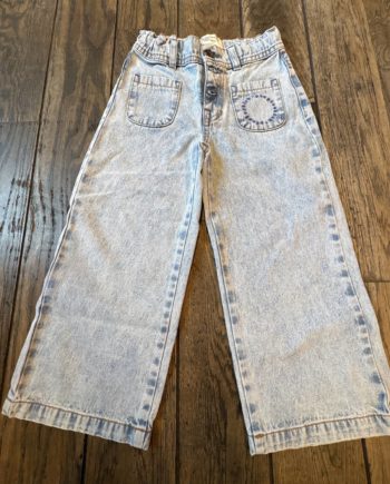 SECOND LIFE | PIUPIUCHICK JEAN LARGE DENIM BLEACH 6 ans