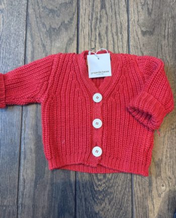 PEQUEÑO TOCON | Cardigan coton 2035 ROUGE