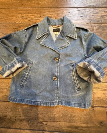 SECOND LIFE | BELLEROSE VESTE STYLE TRENCH COURT DENIM 8 ans