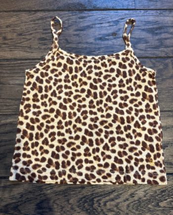 SECOND LIFE | BELLEROSE top fines bretelles léopard 4 ans