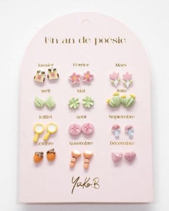 YUKO B | Pack de 12 Boucles d’oreilles - Les petites exploratrices