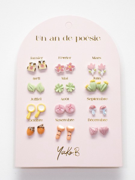 YUKO B | Pack de 12 Boucles d’oreilles - Les petites exploratrices