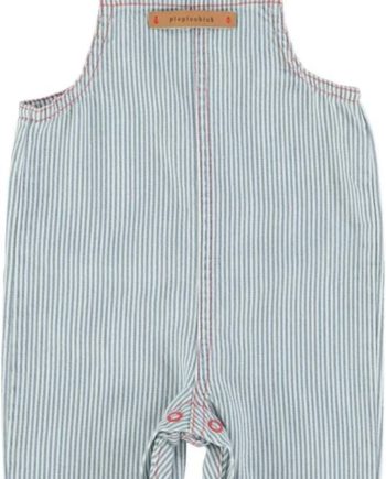 PIUPIUCHICK BABY | dungarees écru indigo striées