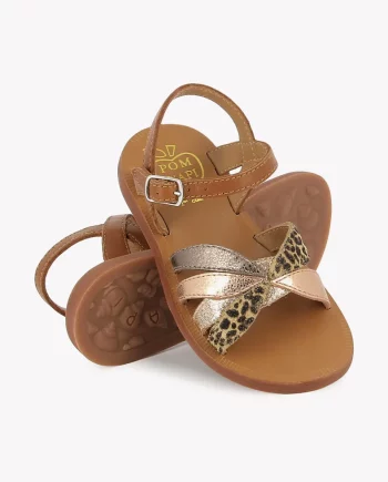POM D'API | PLAGETTE OTO CUIR IMPRIME MULTI CUIVRE