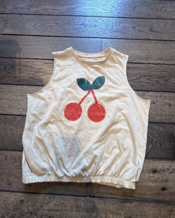 SECOND LIFE | PIUPIUCHICK Top sleeveless cerise 14 ans