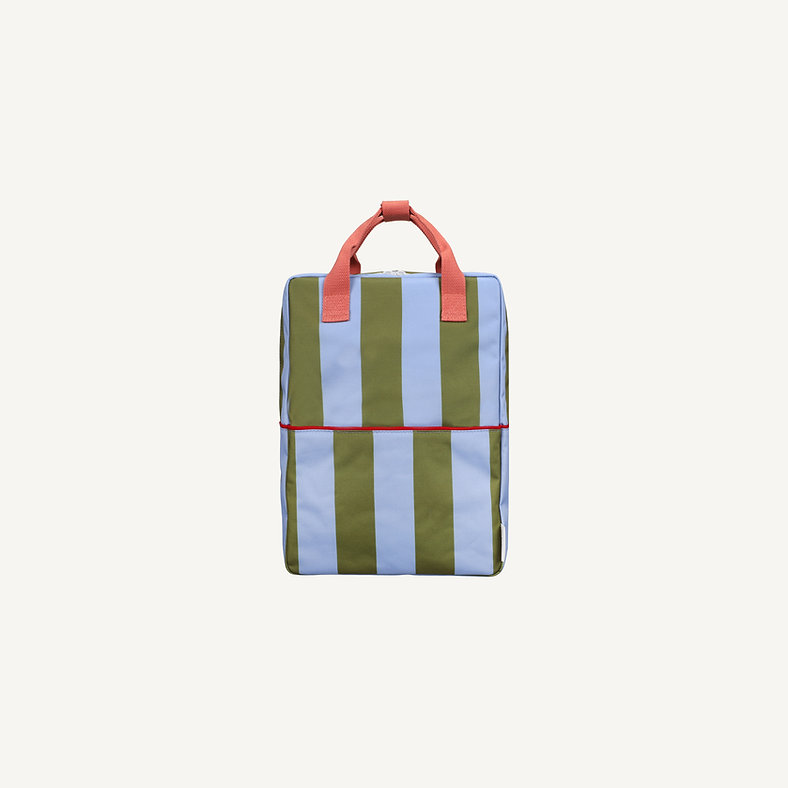 STICKY LEMON | Backpack large • stripes • tickling grass + cloud blue