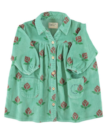 PIUPIUCHICK | short dress | green w/ big flowers