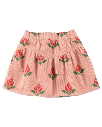 PIUPIUCHICK | short skirt | pink w/ big flowers