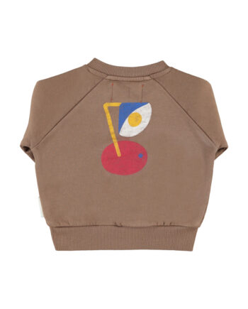PIUPIUCHICK BABY | sweatshirt | brown w/ "captain" print