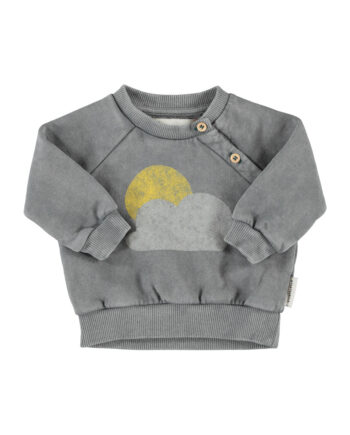 PIUPIUCHICK BABY | sweatshirt | grey w/ sun & cloud print