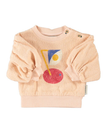 PIUPIUCHICK BABY | sweatshirt ballon sleeves | light pink w/ desk lamp print