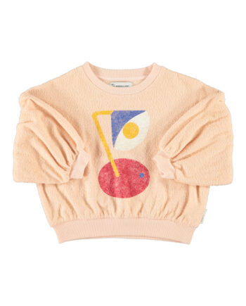 PIUPIUCHICK | sweatshirt ballon sleeves | light pink w/ desk lamp print