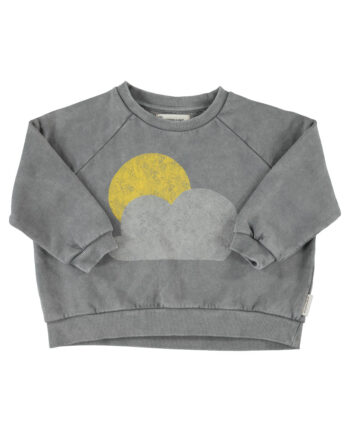 PIUPIUCHICK | sweatshirt | grey w/ sun & cloud print