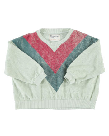 PIUPIUCHICK | sweatshirt | mint green w/ multicolor triangle print