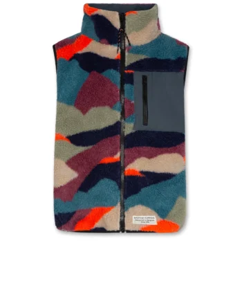 AO76 | teddy revers bodywarmer réversible multicolor