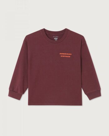 AMERICAN VINTAGE | T-shirt enfant Fizvalley ML AUBERGINE VINTAGE