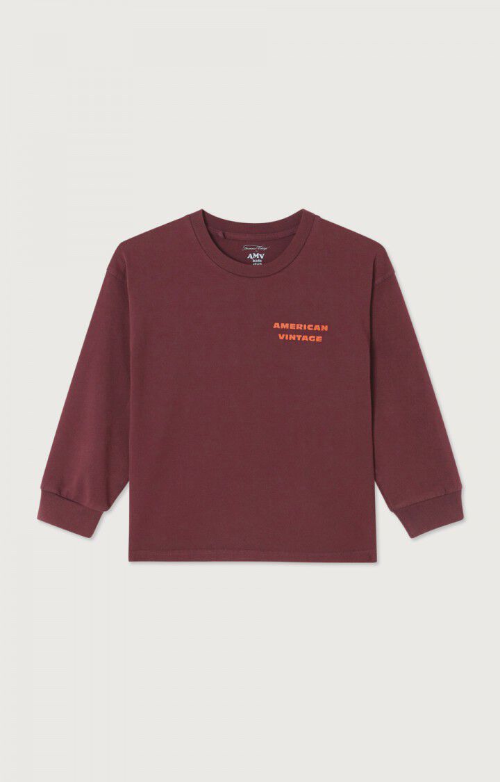 AMERICAN VINTAGE | T-shirt enfant Fizvalley ML AUBERGINE VINTAGE