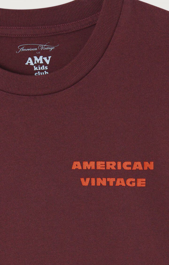 AMERICAN VINTAGE | T-shirt enfant Fizvalley ML AUBERGINE VINTAGE