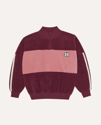 THE CAMPAMENTO | Burgundy Color Block Sweatshirt