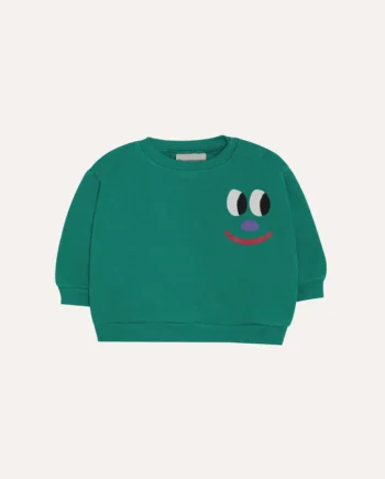 THE CAMPAMENTO BABY | Smiling Face Green Baby Sweatshirt