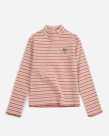 BOBO CHOSES | Energy Flower Stripes turtle neck T-shirt